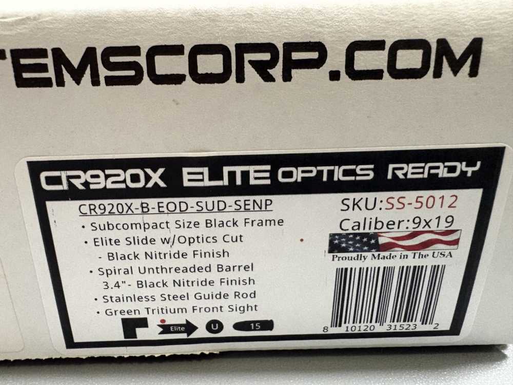Shadow Systems CR920X Elite 9mm 3.4" Barrel 15+1 -img-4