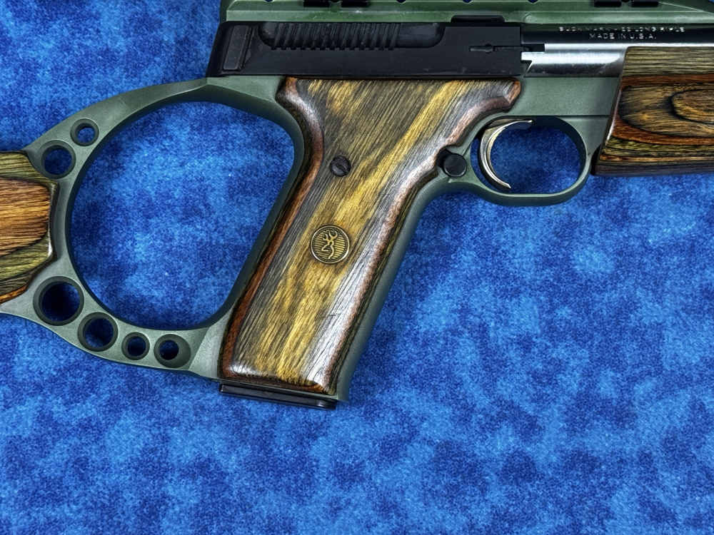 Browning Buck Mark Rifle .22 LR Semi-Auto – Green Laminate Stock – Leupold -img-3