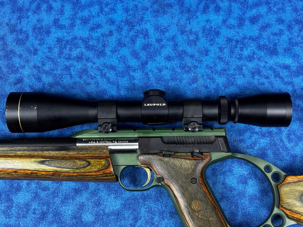 Browning Buck Mark Rifle .22 LR Semi-Auto – Green Laminate Stock – Leupold -img-15