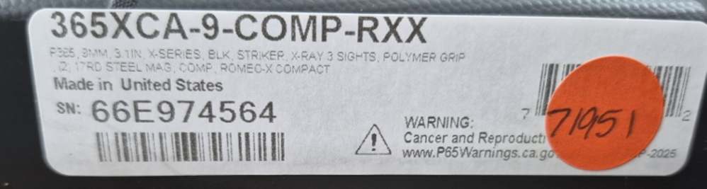 NIB SIG SAUER P365XCA COMP RXX 9MM 3.1" CASE-img-12