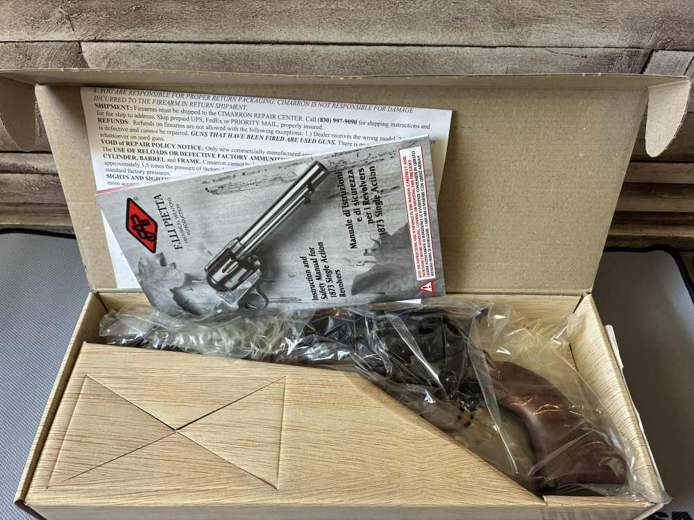 CIMARRON EL MALO 38SPL/357MAG PW FS 7.5" OCTAGON CC/BLUED EXCLUSIVE IN STOC-img-1