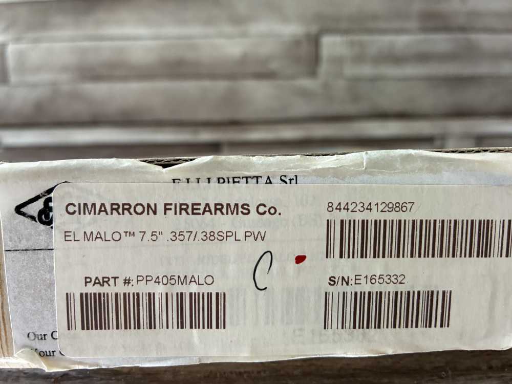 CIMARRON EL MALO 38SPL/357MAG PW FS 7.5" OCTAGON CC/BLUED EXCLUSIVE IN STOC-img-24