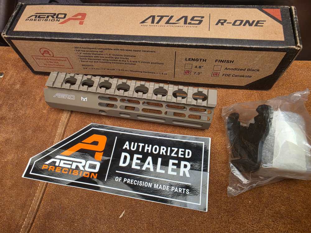 Aero Precision 7.3" ATLAS R-One FDE CERAKOTE M-Lok Handguard Penny Start-img-0
