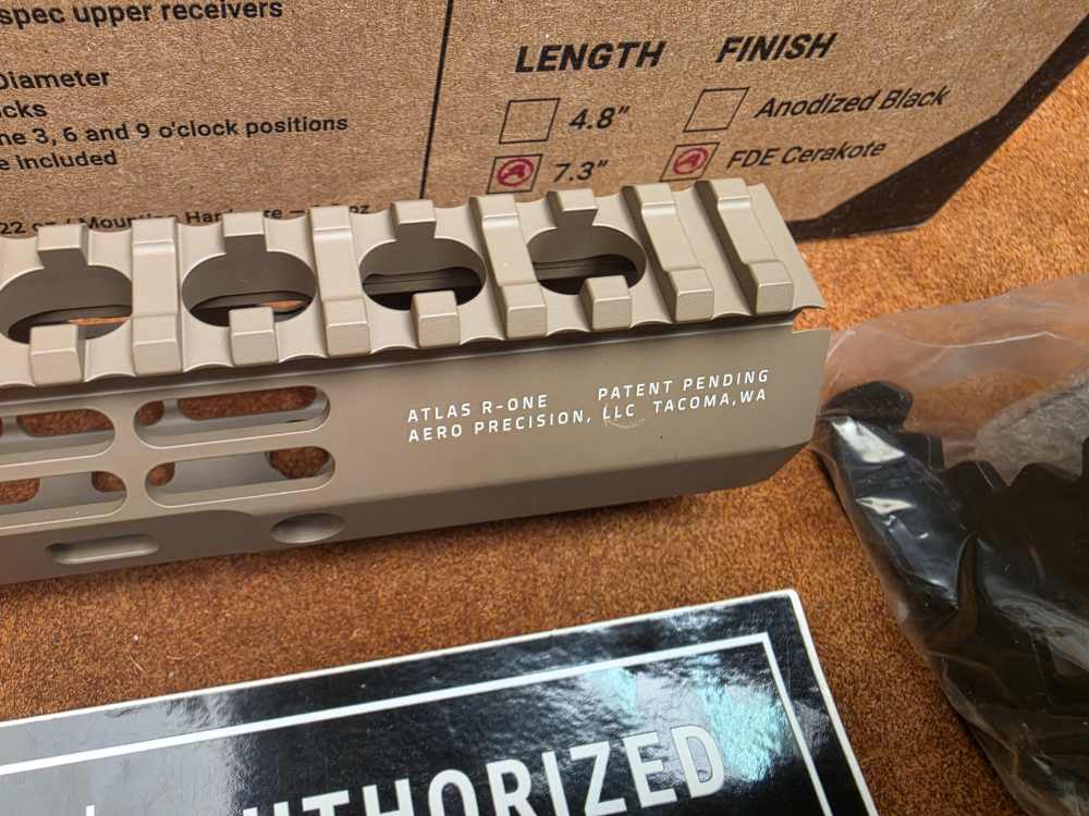 Aero Precision 7.3" ATLAS R-One FDE CERAKOTE M-Lok Handguard Penny Start-img-3
