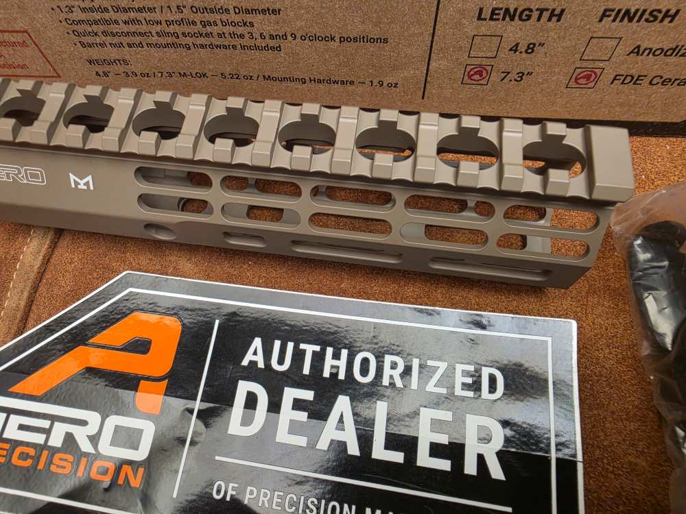 Aero Precision 7.3" ATLAS R-One FDE CERAKOTE M-Lok Handguard Penny Start-img-2