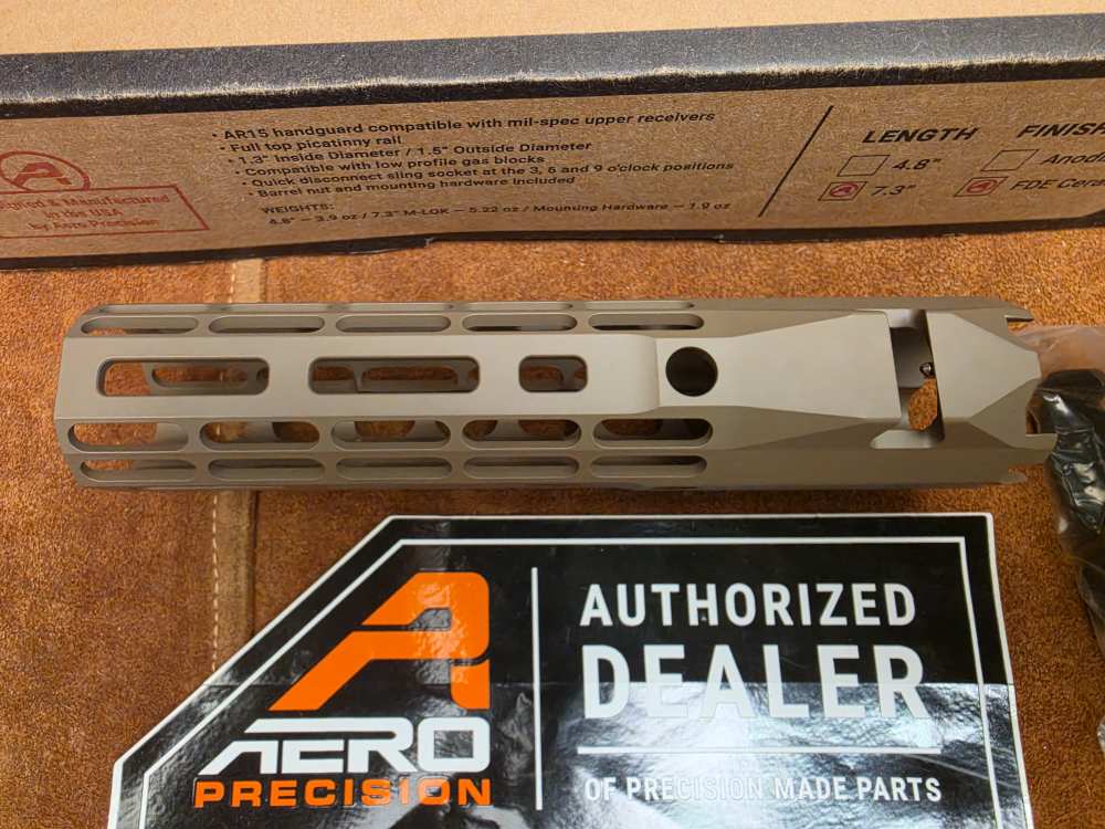 Aero Precision 7.3" ATLAS R-One FDE CERAKOTE M-Lok Handguard Penny Start-img-4