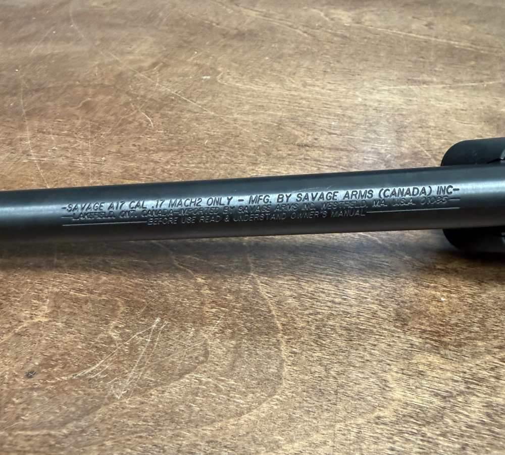 SAVAGE A17 .17HM2 MACH 2 20INCH 10RD NO SIGHTS-img-4