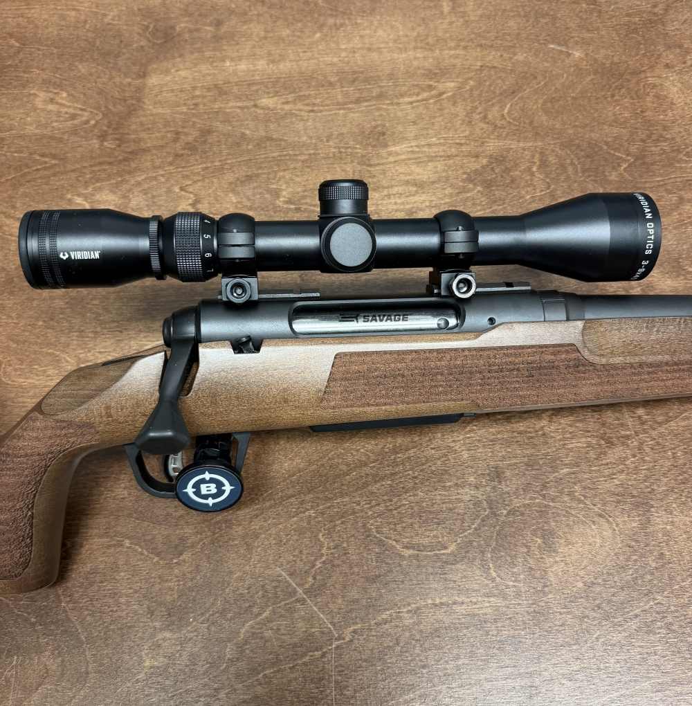SAVAGE AXIS II XP .22-250 REM 22INCH HARDWOOD STOCK W/ 3-9X40 SCOPE-img-9