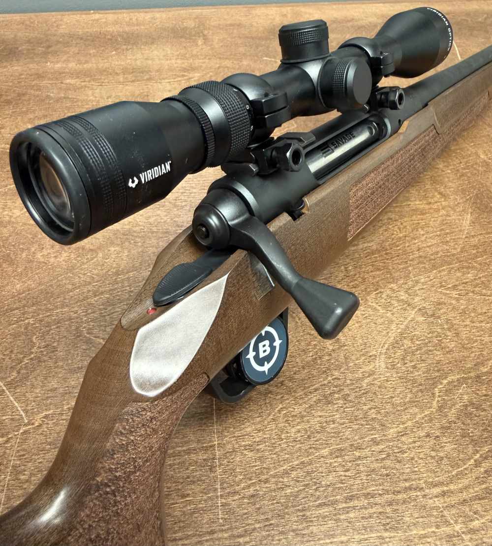 SAVAGE AXIS II XP .22-250 REM 22INCH HARDWOOD STOCK W/ 3-9X40 SCOPE-img-2