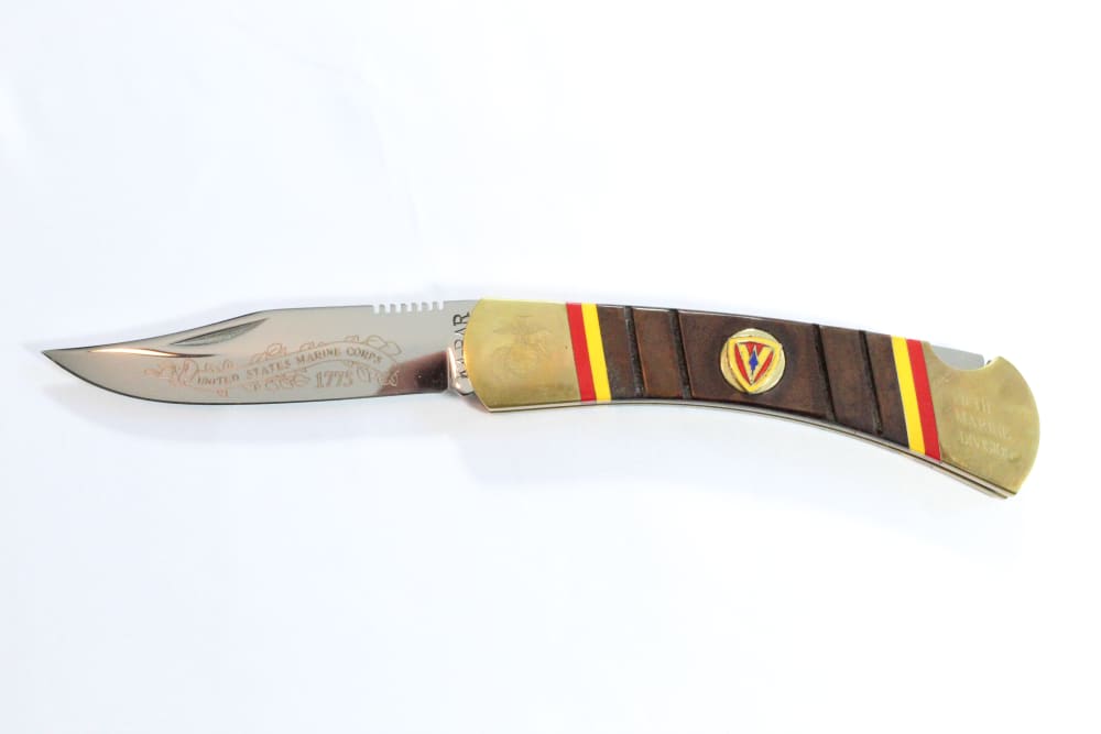Vintage USMC The Leatherneck Ka-Bar Collection Folding Knife set-img-5