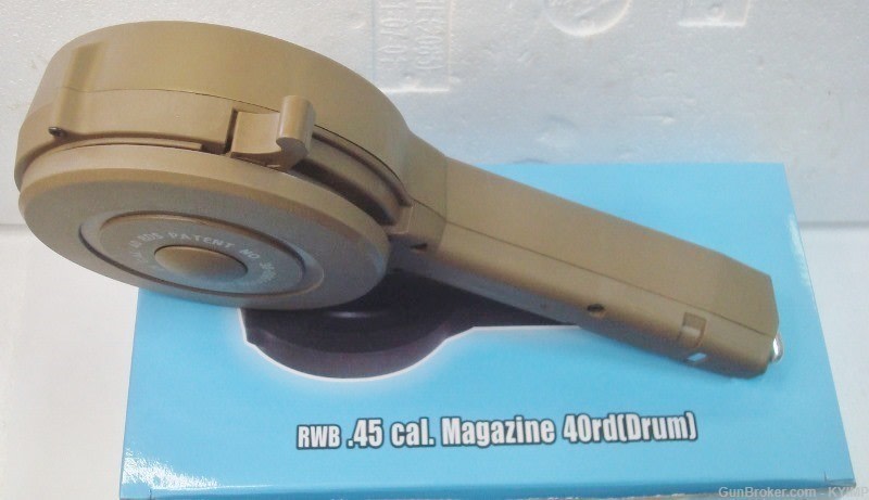 Glock Model 21 or 30 ,45 acp 40 round New Desert TAN Rotary Drum mag Korean-img-6