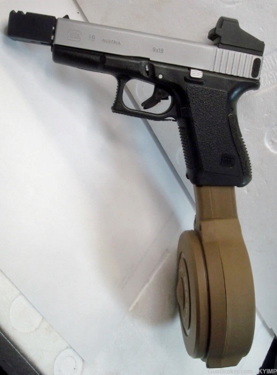 Glock Model 21 or 30 ,45 acp 40 round New Desert TAN Rotary Drum mag Korean-img-1