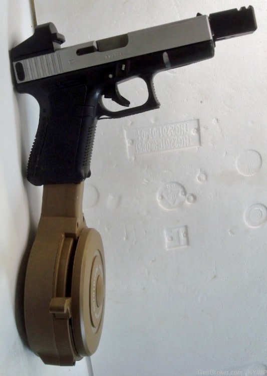 Glock Model 21 or 30 ,45 acp 40 round New Desert TAN Rotary Drum mag Korean-img-4