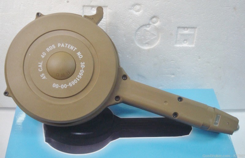 Glock Model 21 or 30 ,45 acp 40 round New Desert TAN Rotary Drum mag Korean-img-2