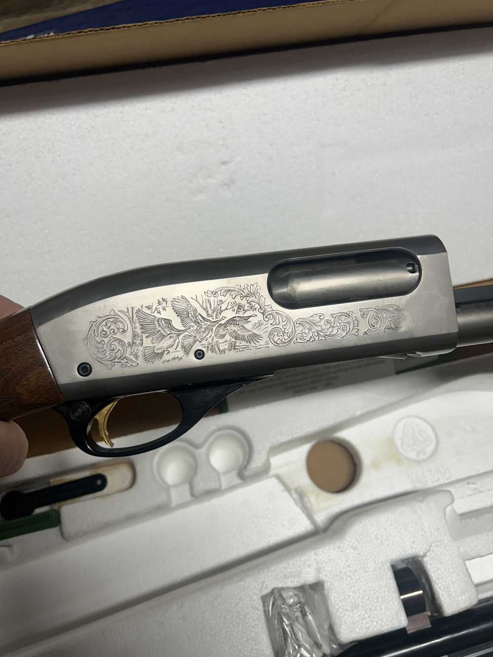 Engraved Remington 870 wingmaster 1998 NWTF 25th anniversary -img-11