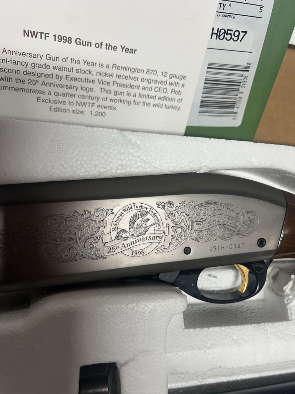 Engraved Remington 870 wingmaster 1998 NWTF 25th anniversary -img-8