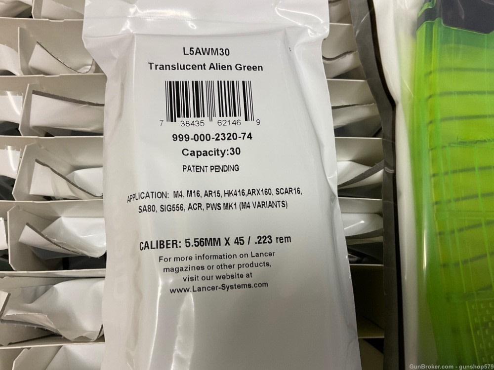 Lancer ALIEN GREEN 30 Round Hybrid Magazine FULL CASE AR M4 15 5.56 223 -img-1
