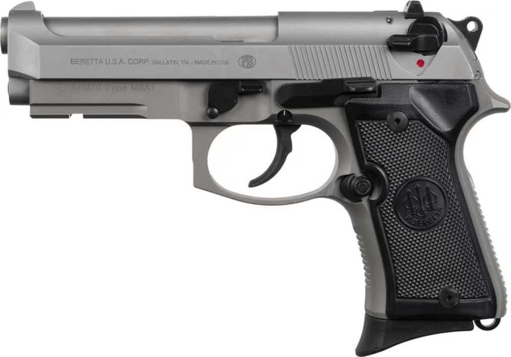 Beretta M9A1 Inox Compact 4.25" Barrel Stainless Steel 13 rd 9mm-img-0