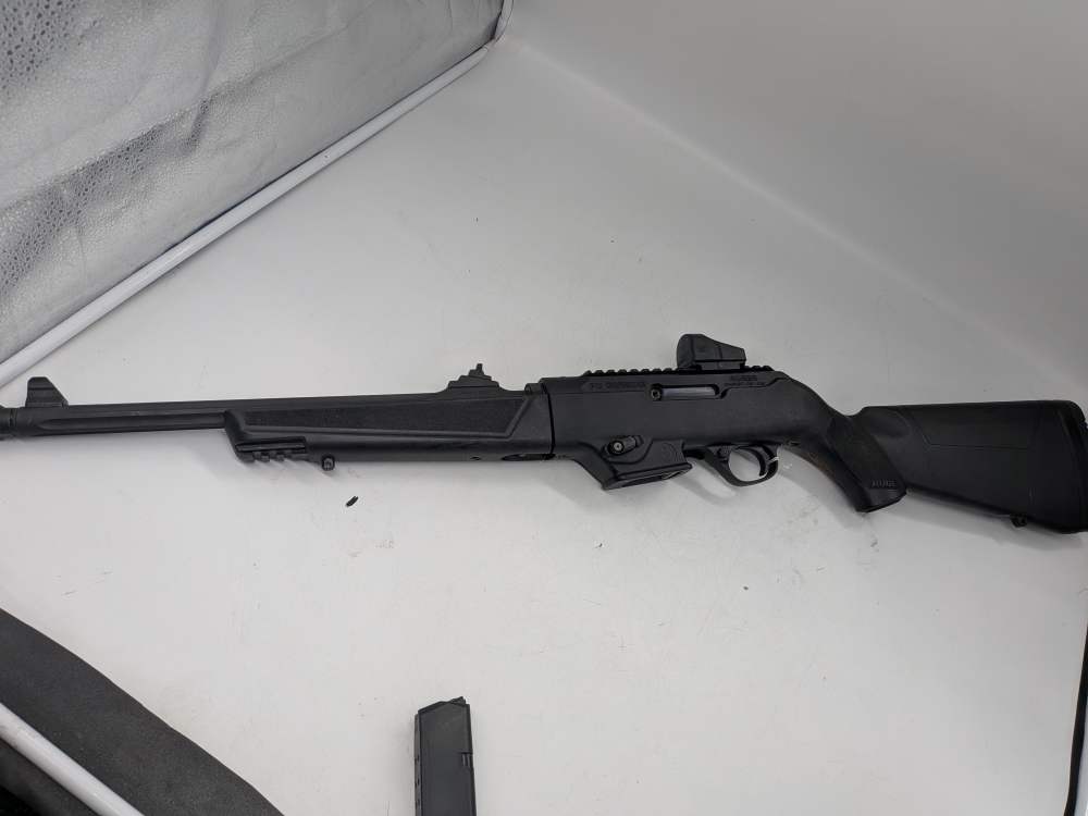 Ruger PC Carbine chambered in 9MM with soft case and vortex veno optic-img-3