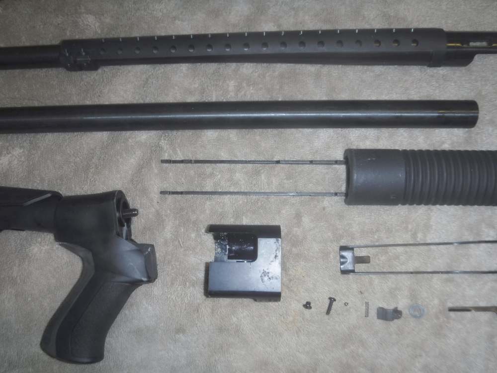 MOSSBERG 500 12GA 8-SHOT SHOTGUN REBUILD PARTS SET.  W/ EXTRAS!-img-2