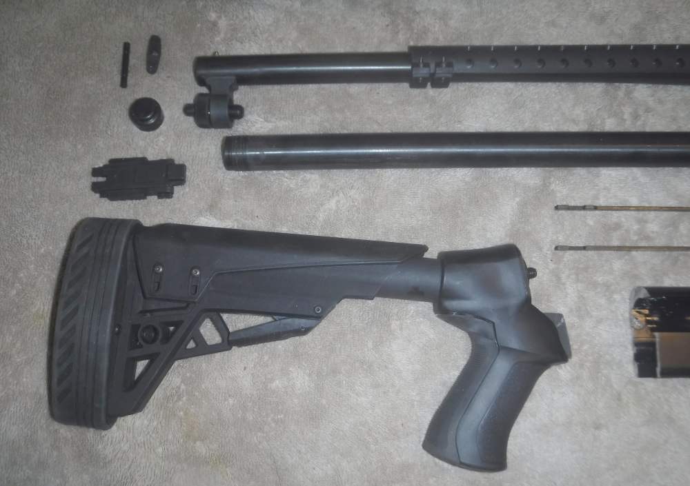 MOSSBERG 500 12GA 8-SHOT SHOTGUN REBUILD PARTS SET.  W/ EXTRAS!-img-1