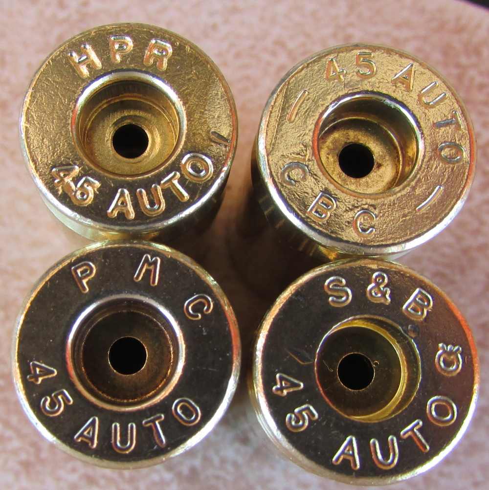 45 ACP BRASS 500 MIXED HEADSTAMP PROCESSED 8 CENTS EACH BUY NOW LOW SHIP-img-0