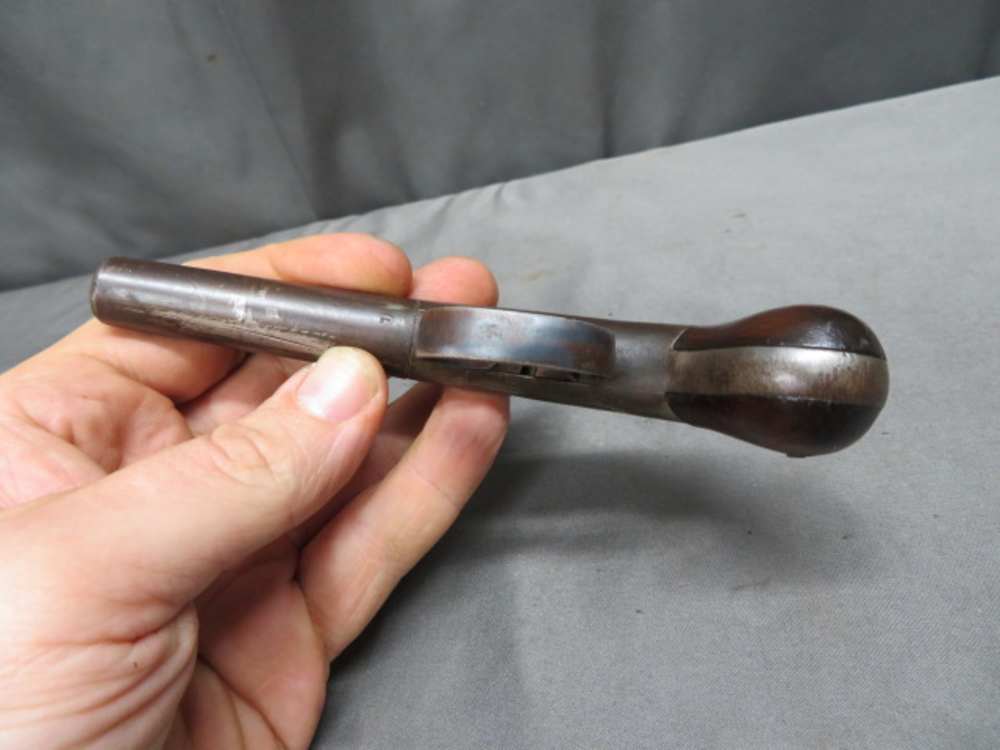 ANTIQUE .36 CALIBER PERCUSSION POCKET / MUFF PISTOL-SCREW BARREL-img-10