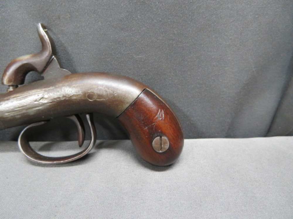ANTIQUE .36 CALIBER PERCUSSION POCKET / MUFF PISTOL-SCREW BARREL-img-5