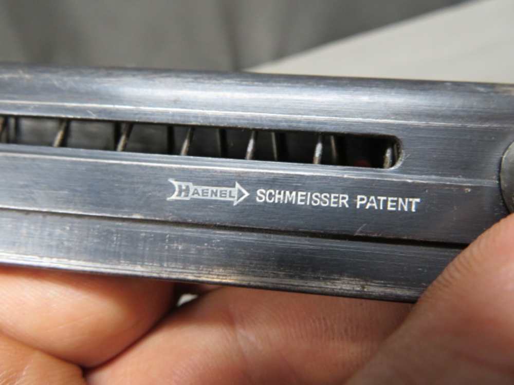 WWII GERMAN POLICE P08 LUGER PISTOL MAGAZINE-HAENEL SCHMEISSER-img-1