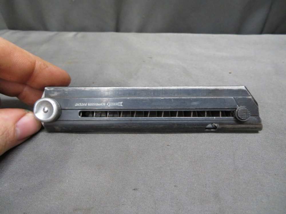 WWII GERMAN POLICE P08 LUGER PISTOL MAGAZINE-HAENEL SCHMEISSER-img-0