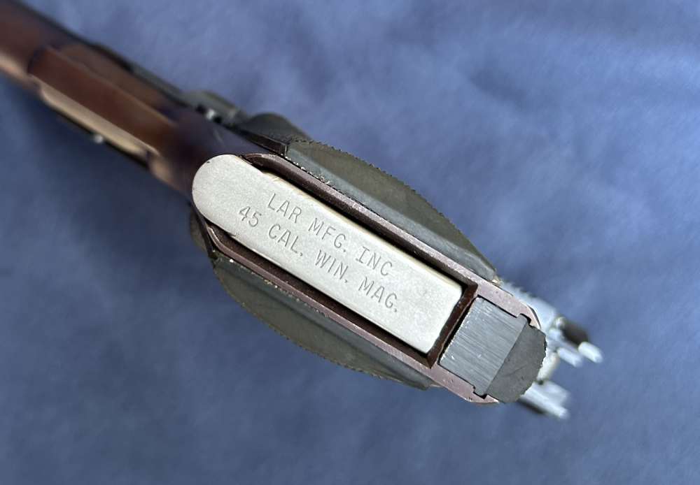 Two Tone LAR Grizzly Mark I .45 Win. Mag Serial #104 and NOS 357 Mag Kit -img-23
