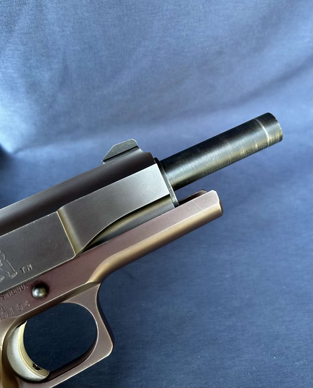 Two Tone LAR Grizzly Mark I .45 Win. Mag Serial #104 and NOS 357 Mag Kit -img-21