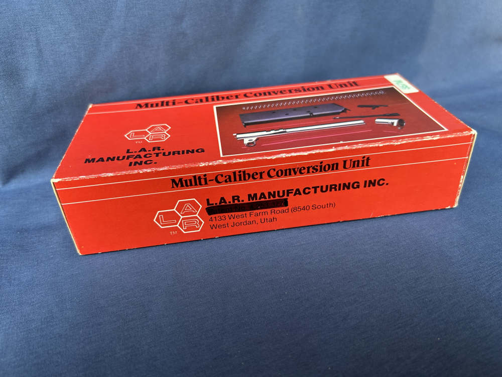 Two Tone LAR Grizzly Mark I .45 Win. Mag Serial #104 and NOS 357 Mag Kit -img-25