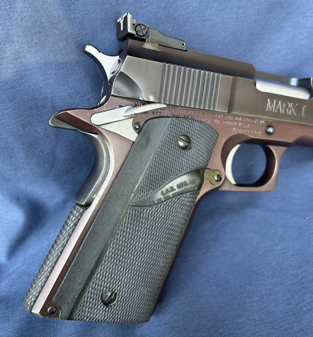 Two Tone LAR Grizzly Mark I .45 Win. Mag Serial #104 and NOS 357 Mag Kit -img-3