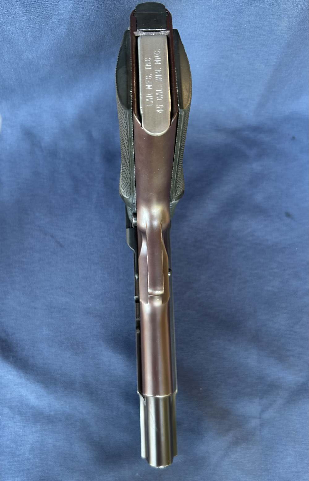 Two Tone LAR Grizzly Mark I .45 Win. Mag Serial #104 and NOS 357 Mag Kit -img-12