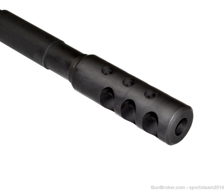 AR-10 LR .308/7.62 NATO -   5/8x24 Muzzle Brake, Steel - Black-img-2