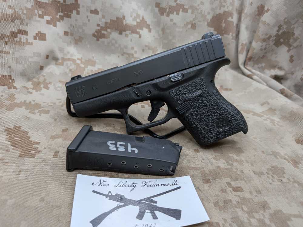 Glock 43 9MM Slimline G43 Police Trade In USED Night Sights-img-3
