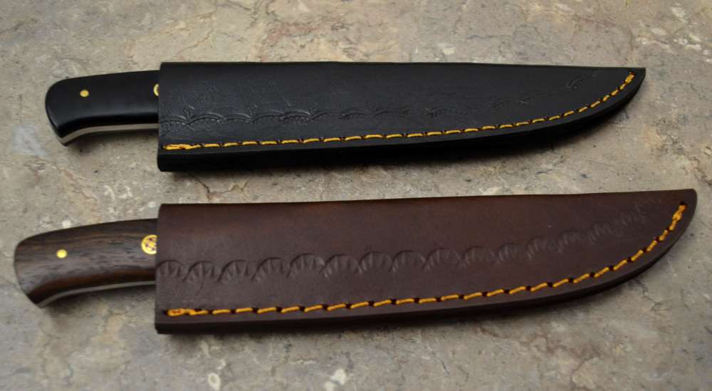 Custom Made Damascus Steel Set of 2 Hunting Knives with Mix Handle (LT 10)-img-7