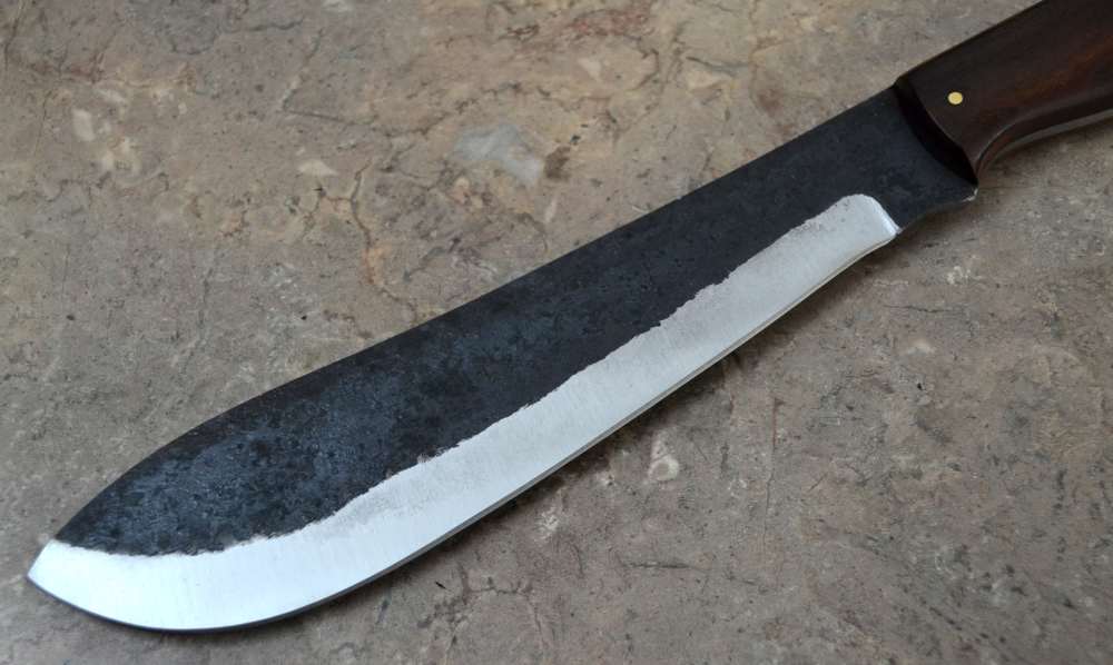 Custom Made Hand Forged Railroad Track Viking Knife with Wood Handle (SR20)-img-2