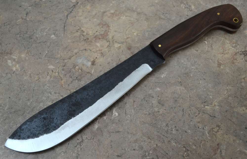 Custom Made Hand Forged Railroad Track Viking Knife with Wood Handle (SR20)-img-1
