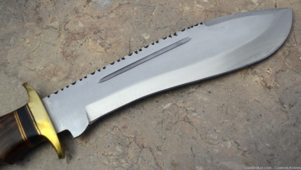 Custom Made Surgical Steel Hunting Knife with Walnut Wood Handle (AS 18)-img-4