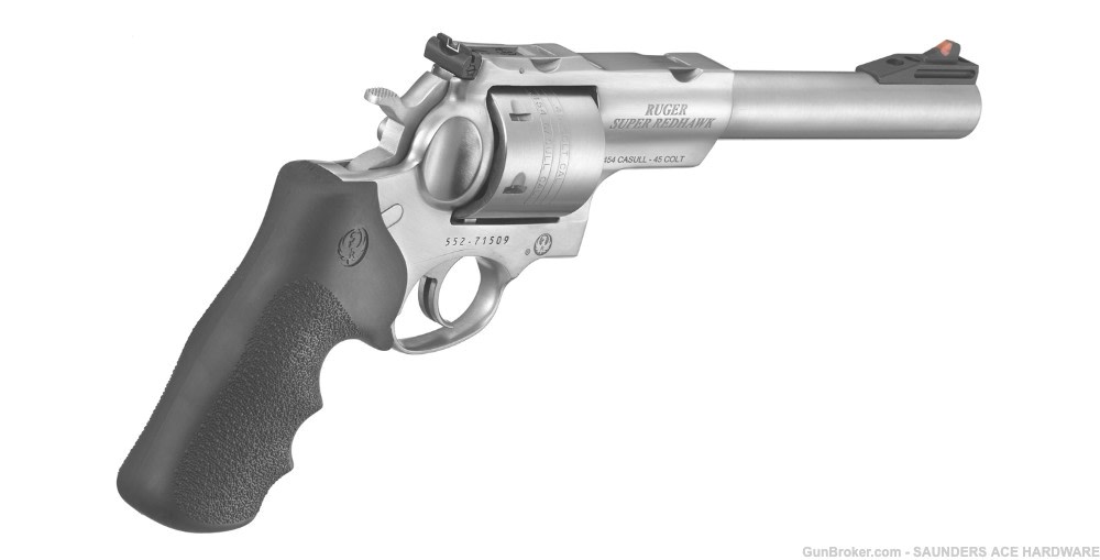 RUGER SUPER REDHAWK Revolver Dual Chambered 454 Casull Hogue Grip 6-Shot-img-3