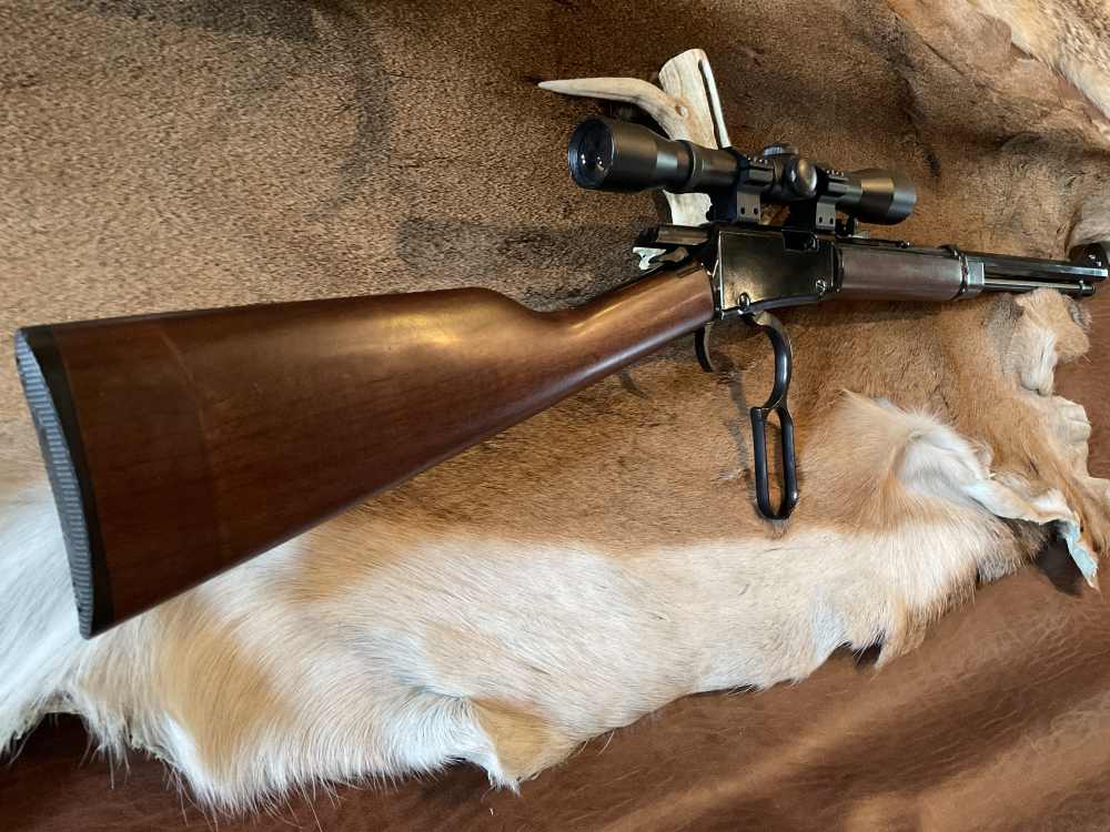 Henry Frontier 22 S/L/LR 16/17/23+1 20" Blued Oct 4x-32mm scope Nice Exc-img-0
