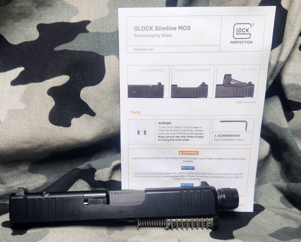 Glock G43X MOS 9MM OEM slide 43X OPTIC Ready OEM Threaded Barrel   New-img-3