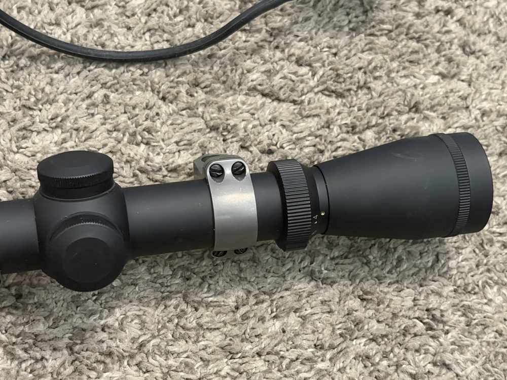 Leupold VX-2 4-12 riflescope matte AO 1” tube Duplex 1/4” click Ruger rings-img-5