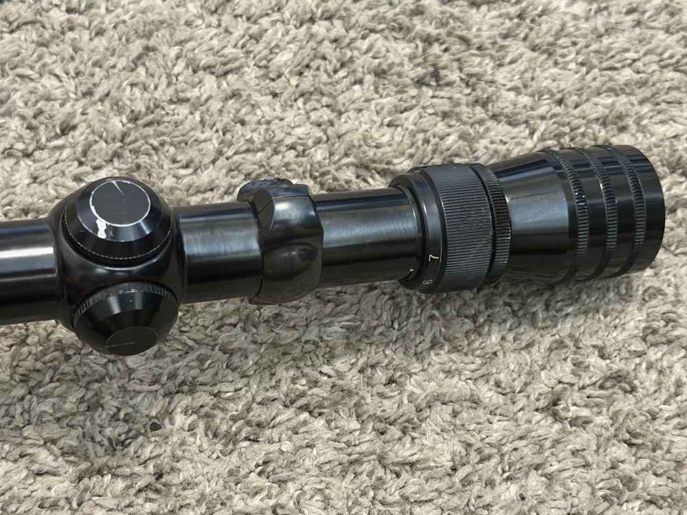 Redfield Tracker 2x-7x gloss riflescope rare 1” tube duplex vintage-img-5