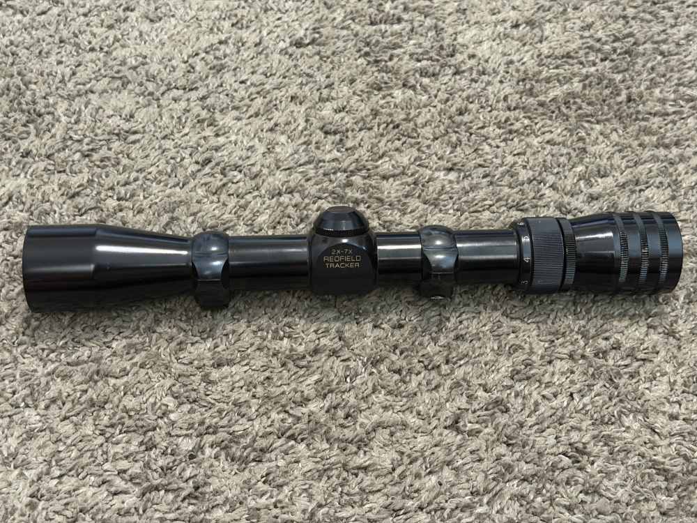 Redfield Tracker 2x-7x gloss riflescope rare 1” tube duplex vintage-img-0