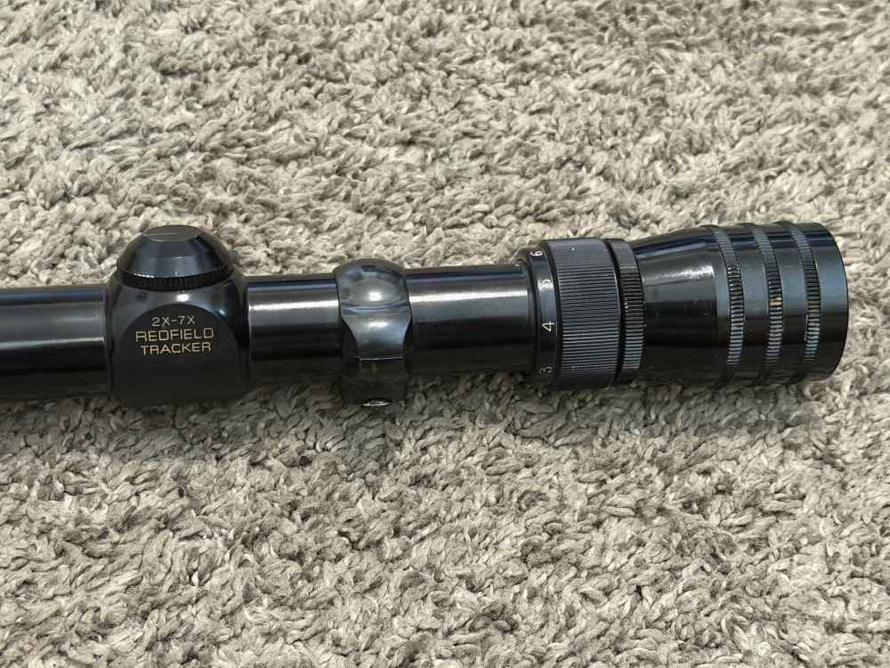 Redfield Tracker 2x-7x gloss riflescope rare 1” tube duplex vintage-img-1