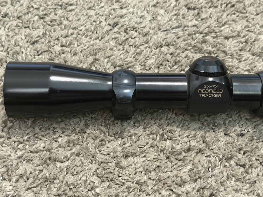Redfield Tracker 2x-7x gloss riflescope rare 1” tube duplex vintage-img-2