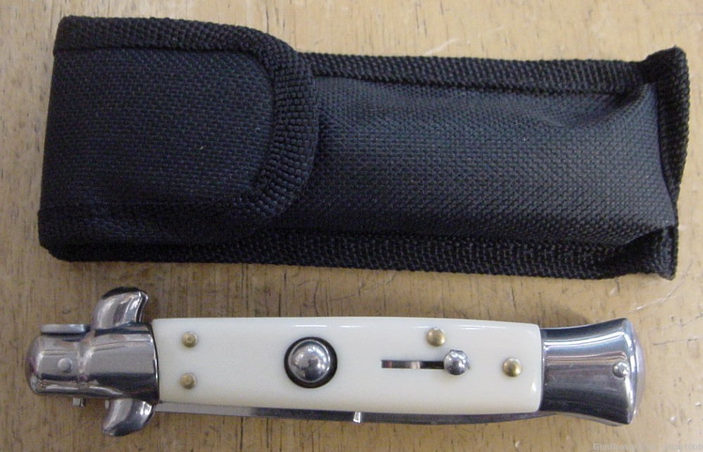 Stiletto Auto Knife Ivory Handles*-img-0